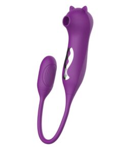 cat -Vibrador com cápsula vibratória +pulsação no clitóris- 10 intensidades (1317) roxo