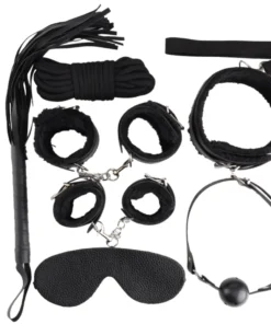 Kit Bondage Deluxe com 8 peças (1801) preto