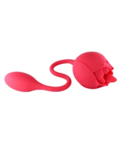 Vibrador formato de rosa com pulsação no clitóris e cápsula por app de celular (1518)