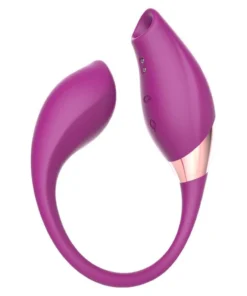 vibrador com pulsação no clitóris e cápsula vibratória 8 intensidades (1318) roxo