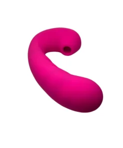 Vibrador duplo estimula o ponto G e pulsa no clitóris e vai e vem (4615)