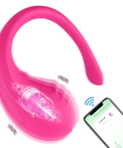 Vibrador de casal -por aplicativo de celular glande por aplicativo de celular- 09 intensidades (1186) rosa