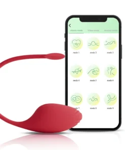 Vibrador de casal -por aplicativo de celular- 09 intensidades (2014) vermelho
