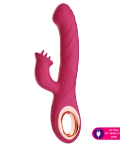 Vibrador vai e vem com estimulador clitoriano (4814)