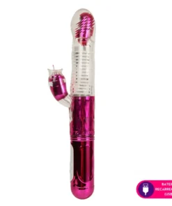 Vibrador vai e vem ponto G com estimulador clitoriano (4181)