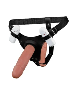 Cinta Dp 2 Próteses E Vibro De 17 E 14Cm La Pimienta (L273) (CT17) BEGE