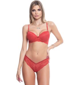 Conjunto 1/2 Taça Rendado Bojo Drapeado Sensual Love (1075) - m