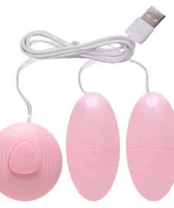 Bullet -Cápsula Vibratória Dupla com fio USB- 07 intensidades (030) ROSA