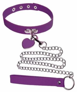 Coleira Com Guia De Corrente (8306) roxo