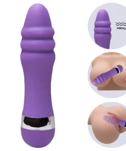 Gus -Vibrador com Anéis Massageadores Multivelocidade (005) ROXO