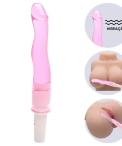 Erick -Vibrador Curvo Em Jelly- 01 intensidade (5105) rosa