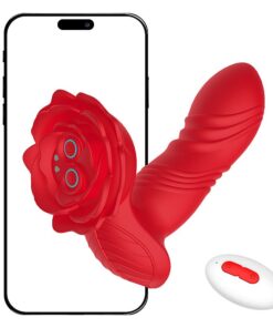 Vibrador de casal por aplicativo de celular com vai e vem, vibra no ponto g e possui pulsação no clitóris (v2)