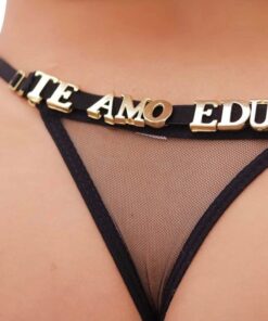 Calcinha Personalizada (Nome) em Metal (Letras vendidas separadamente) - Doce Olhar