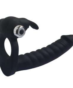 Anel peniano duplo com vibro formato rabbit - 7 intensidade