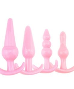 Kit Plug Anal 4 Peças (1051) ROSA