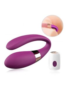 Vibrador de casal com controle sem fio 7 intensidades (1051) roxo