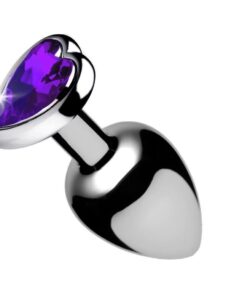 PLUG ANAL COM JOIA de coração – M (5849) roxo