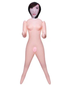 Boneca feminina inflável com dois orificios penetráveis + Sons de gemido (m1)