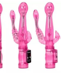 Vibrador golfinho duplo com 6 modos de vibração (1081) rosa