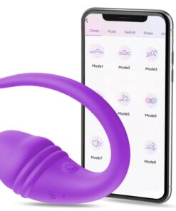 Vibrador de casal -por aplicativo de celular glande por aplicativo de celular- 09 intensidades (1186) roxo