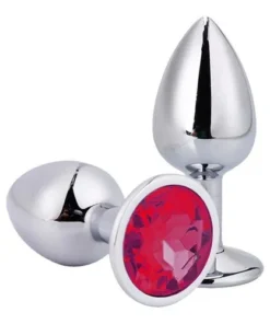 PLUG ANAL COM JOIA redonda tamanho - p (5845) vermelho