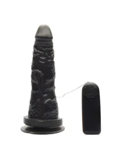 DERICK -PÊNIS COM VIBRAÇÃO E VENTOSA 15,3 X 3,5CM (G6ECVBL) PRETO
