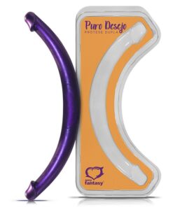 Berimbau - Pênis Duplo Roxo 45 X 3,5Cm