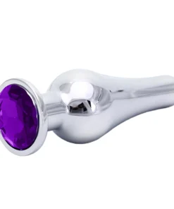 Plug Anal com joia de Metal Pontudo - Tamanho M (RY051)  roxo